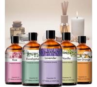 PHATOIL 100ml Oli Essenziali Naturali Puri Per Diffusore Candela Che Fa Lavanda Gelsomino Vaniglia Eucalipto Aroma Olio Essenziale