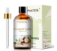 PHATOIL 100ML Olio profumato di frutta per diffusore di aromi Candele Sapone Creazione di cocco Vaniglia Mela verde Mirtillo rosso Cetriolo Melone