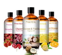 PHATOIL 100ml Olio profumato per aromaterapia Cocco e vaniglia Fragola Ciliegia Limone 1/2/3 pezzi Olio aromatico per la produzione di candele diffusore