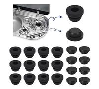 PHATRIP 12 pezzi di gommini di supporto per pentole e 8 pezzi di tappi in gomma, gommini per griglie, gommini di protezione per cucine di camper Compatibile con le aste da 5 mm di Smev