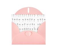 PHAYAH 10 biglietti di auguri con linguaggio dei segni dell'alfabeto, ideali per Natale, anniversari di matrimonio e inviti per feste, buste rosa abbinate