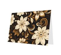 PHAYAH 10 fogli bianchi con sette petali di fiori, buste bianche, adatte come biglietti di invito per anniversario di matrimonio e feste