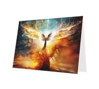 PHAYAH 10 fogli di biglietti di auguri con ali di albero magico, buste rosse, adatti come biglietti di invito per matrimoni e feste