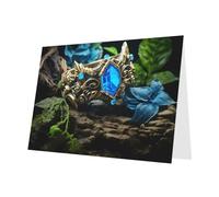 PHAYAH 10 fogli di biglietti di auguri con anello magico perduto, busta rossa, adatti come biglietti di invito per matrimoni e feste