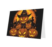 PHAYAH 10 fogli di biglietti di auguri con lampada a forma di zucca mago, busta rossa, adatti come biglietti di invito per anniversario di matrimonio e feste