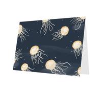 PHAYAH 10 fogli di biglietti di auguri con meduse in the stars busta bianca adatti come biglietti di invito per anniversario di matrimonio e feste