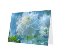 PHAYAH 10 fogli di biglietti di auguri con motivo di cento peonie in fiore, busta rossa, adatti come biglietti di invito per anniversario di matrimonio e feste