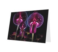 PHAYAH 10 fogli di biglietti di auguri per le vacanze con motivo di insetti che mangiano fiori, buste verde scuro, adatte come biglietti di invito per matrimoni e feste