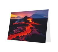 PHAYAH 10 fogli di carta lavica per le vacanze al mare del fuoco con busta rosa, adatti come biglietti di invito per matrimoni e feste