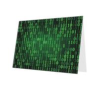 PHAYAH 10 fogli Hacker Era pattern Holiday Cards verde scuro busta adatto come anniversario di matrimonio e biglietti di invito per feste