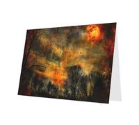 PHAYAH 10 fogli Woods In The Sun biglietti di auguri con busta rossa, adatti come biglietti di invito per anniversario di matrimonio e feste