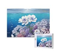 Phayah 1000 Pezzi Adulti Puzzle Bambini Puzzle In Legno Giocattolo Kit FAI DA TE Home Decor 75x50cm Anemone nel Modello Sacro