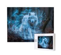 Phayah 500 pezzi adulti puzzle bambini puzzle in legno giocattolo kit decorazione casa 52 x 38 cm modello lupo camminare