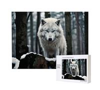 Phayah A Lone Wolf Puzzle per adulti 500 pezzi. Decorazione per la casa festa di compleanno per uomini donne 50,4 x 38,1 cm