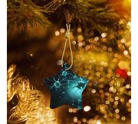 Phayah A Poche Cellule Nervose Modello Hristmas Ceramica Stella Ciondolo Albero di Natale Ornamenti Homefor Gatherings Decorazione