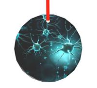 Phayah A Poche Cellule Nervose Modello Hristmas Vetro Ciondolo Rotondo Albero di Natale Ornamenti Homefor Incontri Decorazione