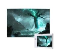Phayah Albero antico nella tempesta modello puzzle unico immagine artistica da parete per la decorazione della casa 1000 pezzi