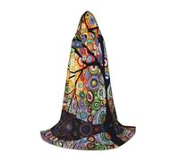 PHAYAH Albero della Vita Modello Halloween Strega Stregoneria con cappuccio Mantello Natale Felpa con cappuccio Cosplay Festa in maschera Costume regalo S