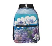 PHAYAH Animal Snow Leopard Pattern Zaino 17 "18l Grande Capacità Spallacci Regolabili Borsa Semplice Per Tutti, Anemone nel Santo, taglia unica