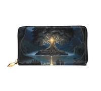 PHAYAH Antico Albero Della Saggezza Modello Delle Donne Portafoglio Lungo Frizione Zip Intorno Viaggio Borsa In Pelle Grande Capacità Porta Carte Di Credito