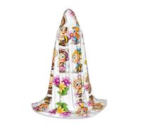 PHAYAH ape cartone animato modello strega stregoneria con cappuccio mantello con cappuccio Natale cosplay festa in maschera costume regalo L