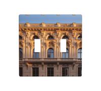 Phayah Architettura Classica Modello Interruttore Della Luce Copertura Decorativa Doppio Toggle Piastra Da Parete Presa Copertura per Camera Da Letto Soggiorno 4,5 X 11,4 cm