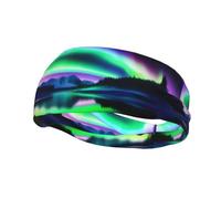 Phayah Aurora in The Night Sky Pattern Fascia sportiva traspirante per uomo donna corsa ciclismo yoga fitness allenamento