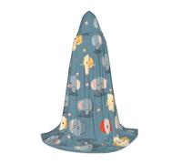 PHAYAH Baby Elephant Modello Mantello Con Cappuccio Mantello Strega Costumi di Halloween Per Cosplay Costume Mascherata Donne Uomini Robe M