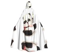PHAYAH Baby Pandas modello Halloween stregoneria stregoneria con cappuccio mantello Natale felpa con cappuccio Cosplay festa in maschera vestito regalo costume