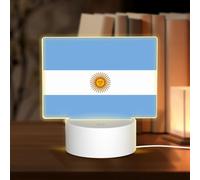 Phayah Bandiera Argentina Modello 3D Led Lampada Luce Cavo USB Regolabile 3 Modalità Base Show Stand per Sala di Natale Ristorante Bar Negozio