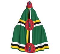 PHAYAH Bandiera del Commonwealth della Dominica modello Halloween stregoneria stregoneria con cappuccio mantello Natale felpa con cappuccio cosplay festa in maschera vestito regalo costume