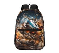 PHAYAH Bandiera del Guatemala Zaino Modello 16 Pollice Per Le Donne Uomini Casual Zaino Ragazzi E Ragazze Laptop Bookbag Viaggi Affari, Rugby in fiamme, Taglia unica