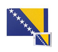 Phayah Bandiera della Bosnia ed Erzegovina puzzle per adulti 1000 pezzi. Decorazione per la casa festa di compleanno per uomini donne 29,5 x 50 cm