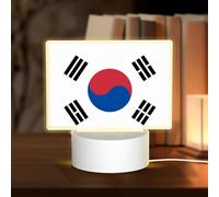 Phayah Bandiera della Repubblica di Corea Modello 3D Led Lampada Luce Cavo USB Regolabile 3 Modalità Base Show Stand per Sala di Natale Ristorante Bar Negozio