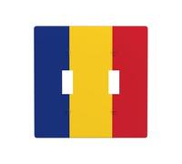 Phayah Bandiera della Romania Modello Doppio Interruttore Luce Piastre di Copertura Decorativa Piastra Parete Doppia Toggle Lightswitch Cover