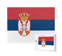 Phayah Bandiera della Serbia Pattern Puzzle Unico Jigsaw Wall Art Picture per la Decorazione Domestica 500 Pz