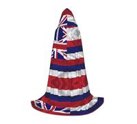 PHAYAH Bandiera delle Hawaii American Pattern Poncho con cappuccio unisex Natale Felpa con cappuccio per Cosplay Halloween Costume Party Masquerade M