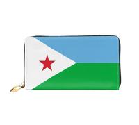PHAYAH Bandiera Djibouti Modello Portafoglio Donna In Pelle Portafoglio Porta Carte Di Credito Frizione Lungo Signore Billfold