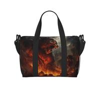 Phayah Battle Monster Borsone da viaggio Weekender Pernottamento Palestra Tote per donne ragazze Borsa a tracolla Allenamento Resistente all'acqua, Nero , Taglia unica