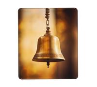 PHAYAH Bell - Tappetino per mouse in rame o bronzo, tappetino per mouse wireless portatile, base in gomma antiscivolo, superficie liscia, per ufficio e viaggi, 20 x 24 cm