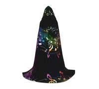 PHAYAH Bella note colorate modello Halloween adulto con cappuccio veste mantello, donne uomini Halloween Dress Up Party Cosplay costumi M