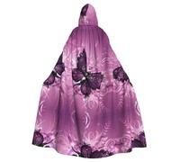 PHAYAH Bella Viola Farfalla Modello Adulto Con Cappuccio Mantello Con Cappuccio Veste Mantello Delle Donne Uomini Halloween Dress Up Partito Cosplay Costumi