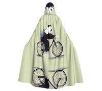 PHAYAH Bicicletta Panda Modello Halloween Stregoneria Accappatoio con cappuccio Mantello Natale Felpa con cappuccio Cosplay Festa in maschera Costume Regalo