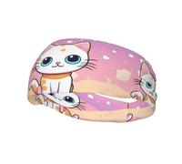 Phayah Big Eyed Kitten Pattern Donne Uomini Atletici Fasce per Capelli Per Yoga Corsa Umidità Elastico Sudore Traspirante Fascia per la Testa