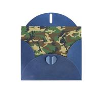 PHAYAH Biglietti di auguri verdi con motivo mimetico militare, con buste, 10,2 x 15,2 cm, biglietti di ringraziamento per Natale, vacanze, compleanno, laurea, anniversario, blu