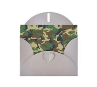 PHAYAH Biglietti di auguri verdi con motivo mimetico militare, con buste, 10,2 x 15,2 cm, biglietti di ringraziamento per Natale, vacanze, compleanno, laurea, anniversario, grigio