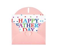 PHAYAH Biglietti di auguri vuoti con buste 10,2 x 15,2 cm, motivo stelle e felici, per Natale, vacanze, compleanno, laurea, anniversario, rosa