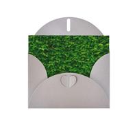 PHAYAH Biglietti di auguri vuoti con motivo a foglie verdi, con buste, 10,2 x 15,2 cm, biglietti di ringraziamento per Natale, vacanze, compleanno, laurea, anniversario, grigio