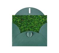 PHAYAH Biglietti di auguri vuoti con motivo a foglie verdi, con buste, 10,2 x 15,2 cm, biglietti di ringraziamento per Natale, vacanze, compleanno, laurea, anniversario, verde scuro
