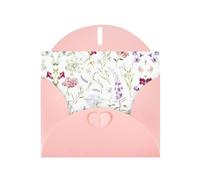 PHAYAH Biglietti di auguri vuoti con motivo floreale ad acquerello con buste, 10,2 x 15,2 cm, biglietti di ringraziamento per Natale, vacanze, compleanno, laurea, anniversario, rosa